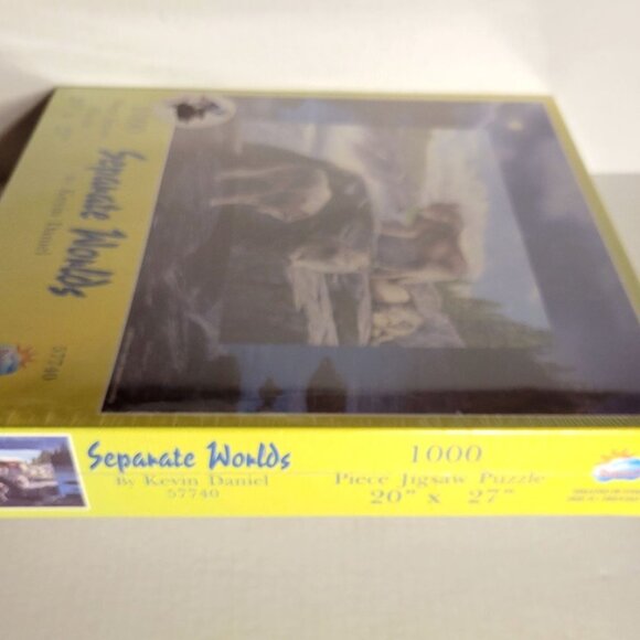 Separate Worlds by Kevin Daniel 1000 pc Wolf Puzzle Church 20 x 27 Sunsout New - Picture 3 of 6